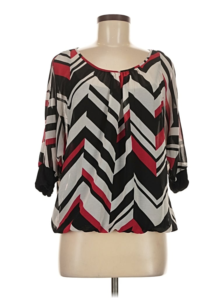 Pre-owned By & By 3/4 Sleeve T-shirt In Red