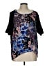 Yellow Bird 100% Polyester Black Short Sleeve Blouse Size L - photo 1
