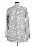 New Directions Silver Long Sleeve Blouse Size L - photo 2