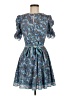 Shoshanna 100% Polyester Paisley Blue Cocktail Dress Size 2 - photo 1