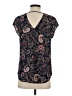 DR2 100% Polyester Paisley Black Short Sleeve Blouse Size S - photo 2