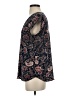 DR2 100% Polyester Paisley Black Short Sleeve Blouse Size S - photo 5