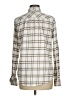 Lands' End 100% Cotton Plaid Ivory Long Sleeve Button-Down Shirt Size 8 - photo 2