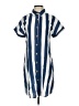 Shein Stripes Blue Casual Dress Size 4 - photo 1
