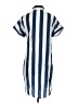 Shein Stripes Blue Casual Dress Size 4 - photo 2