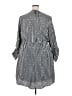 Apt. 9 100% Polyester Stripes Black Casual Dress Size 18W - photo 2