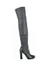 Prada Gray Black Leather Thigh High Boots Size EU 41 - photo 1