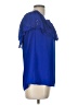 Cover Stitched 100% Polyester Blue Sleeveless Blouse Size L - photo 4