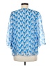 2B Print Blue 3/4 Sleeve Blouse Size M - photo 2