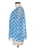 2B Print Blue 3/4 Sleeve Blouse Size M - photo 5