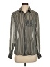 OVI Stripes Silver Long Sleeve Blouse Size S - photo 1