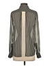 OVI Stripes Silver Long Sleeve Blouse Size S - photo 2
