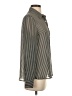 OVI Stripes Silver Long Sleeve Blouse Size S - photo 4