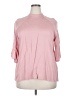 Just Fab 100% Rayon Pink Short Sleeve Turtleneck Size XXL - photo 1