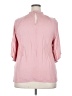 Just Fab 100% Rayon Pink Short Sleeve Turtleneck Size XXL - photo 2