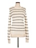 Vince. Stripes Ivory Turtleneck Sweater Size L - photo 1