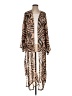 Boohoo 100% Polyester Brown Kimono Size 2 - photo 1
