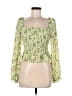 WAYF 100% Polyester Green Long Sleeve Blouse Size M - photo 1