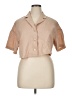 Shein Tan 3/4 Sleeve Button-Down Shirt Size XL - photo 1