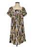 Elle 100% Polyester Print Gray Casual Dress Size S - photo 1