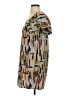Elle 100% Polyester Print Gray Casual Dress Size S - photo 5