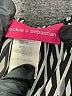 Pookie & Sebastian 100% Polyester Silver Black Short Sleeve Blouse Size M - photo 7