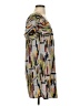 Elle 100% Polyester Print Gray Casual Dress Size S - photo 4