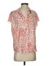 Worthington 100% Polyester Animal Print Red Short Sleeve Blouse Size S - photo 1