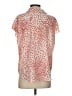 Worthington 100% Polyester Animal Print Red Short Sleeve Blouse Size S - photo 2
