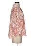 Worthington 100% Polyester Animal Print Red Short Sleeve Blouse Size S - photo 4