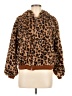 Shein 100% Polyester Animal Print Brown Faux Fur Jacket Size 6 - photo 1