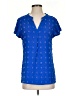 Merokeety Blue Short Sleeve Blouse Size XS - photo 1
