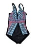 Assorted Brands Print Blue One Piece Swimsuit Size S - photo 1