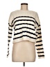 Pink Rose 100% Acrylic Stripes Ivory Pullover Sweater Size M - photo 1