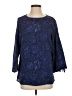 DG^2 by Diane Gilman 100% Polyester Blue 3/4 Sleeve Blouse Size S - photo 1