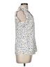 Anne Klein Polka Dots Ivory Sleeveless Button-Down Shirt Size 6 - photo 4