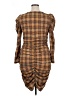 Assorted Brands Plaid Brown Casual Dress Size 1X - photo 2