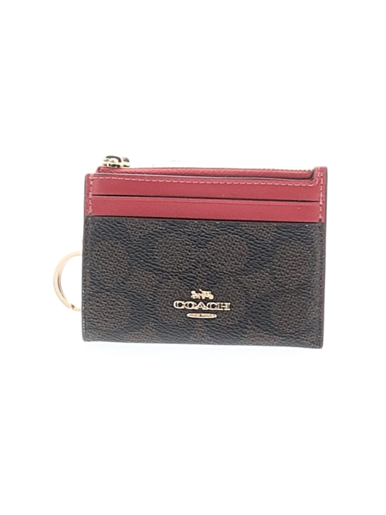 Pre-owned Coach Leather Card Holder In Brown