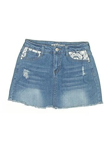 Wallflower Denim Skirt (view 1)