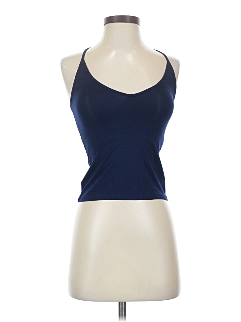 Pre-owned Klassy Network Tank Top Blue Halter Neckline Tops