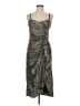 Jonathan Simkhai 100% Polyester Metallic Silver Cocktail Dress Size 6 - photo 1