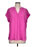 Cynthia Steffe 100% Polyester Pink Short Sleeve Blouse Size L - photo 1
