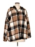 Shein Plaid Brown Coat Size L - photo 1