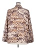 Calvin Klein Animal Print Brown Long Sleeve Blouse Size 2X - photo 2