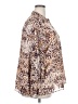 Calvin Klein Animal Print Brown Long Sleeve Blouse Size 2X - photo 4