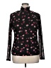 POPSUGAR Floral Black Long Sleeve Blouse Size XL - photo 1