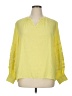 Chico's 100% Polyester Yellow 3/4 Sleeve T-Shirt Size XL (3) - photo 1