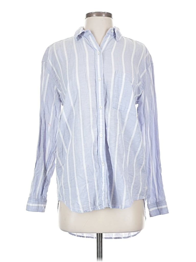 Pre-owned Community Long Sleeve Button Down Shirt In Blue