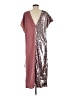 ASOS 100% Polyester Metallic Silver Cocktail Dress Size 6 - photo 2