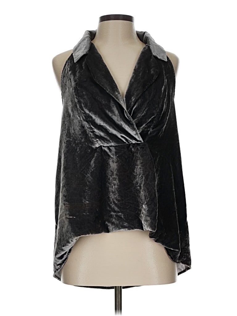Pre-owned Anthropologie Sleeveless Blouse In Silver